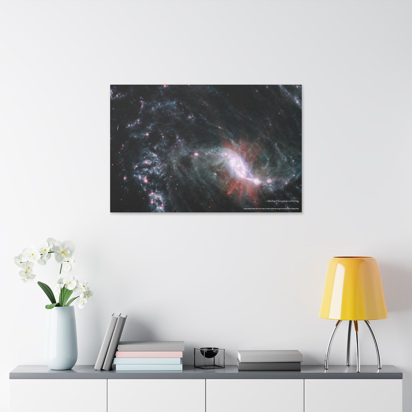 The Great Barred Spiral Galaxy, Canvas Wall Art