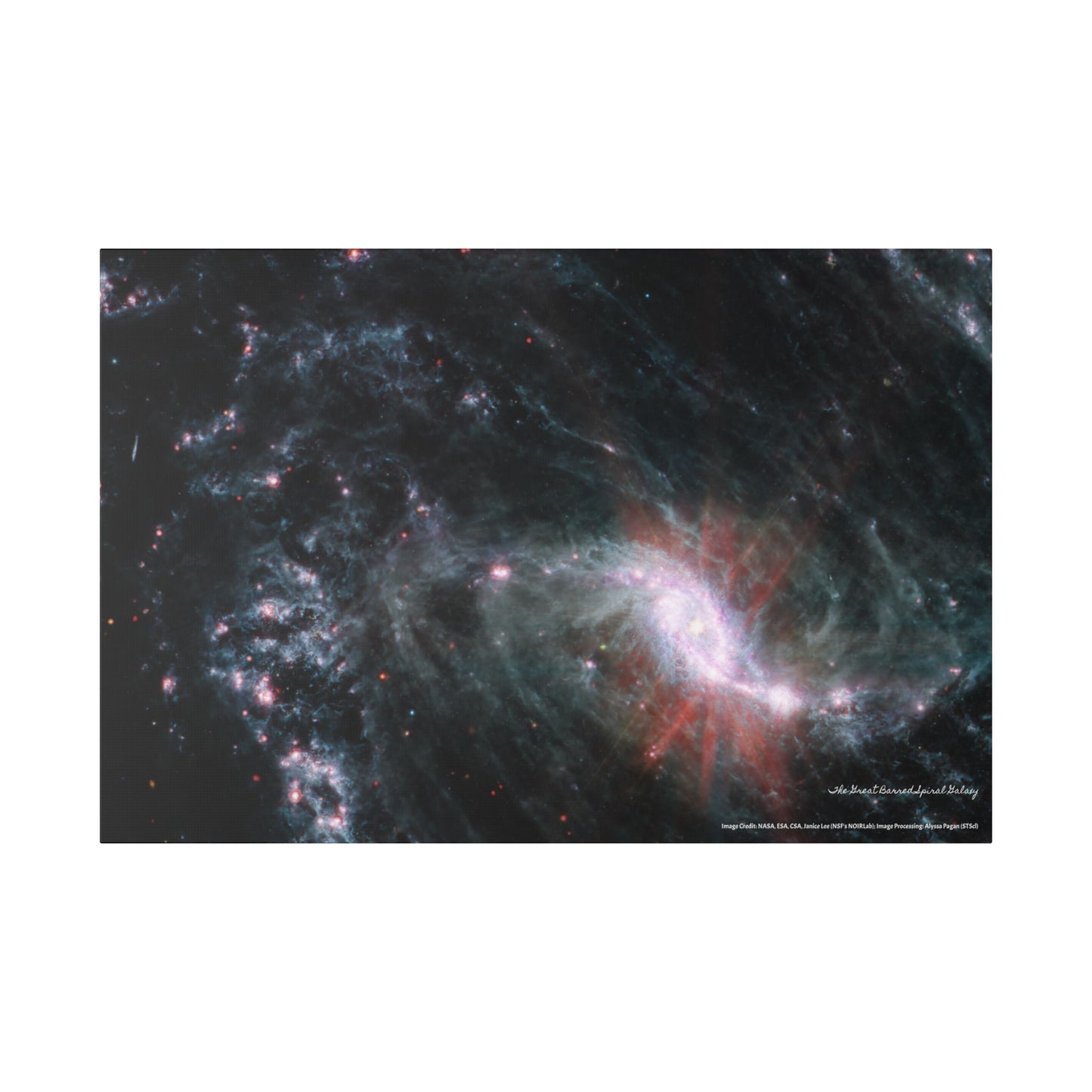 The Great Barred Spiral Galaxy, Canvas Wall Art