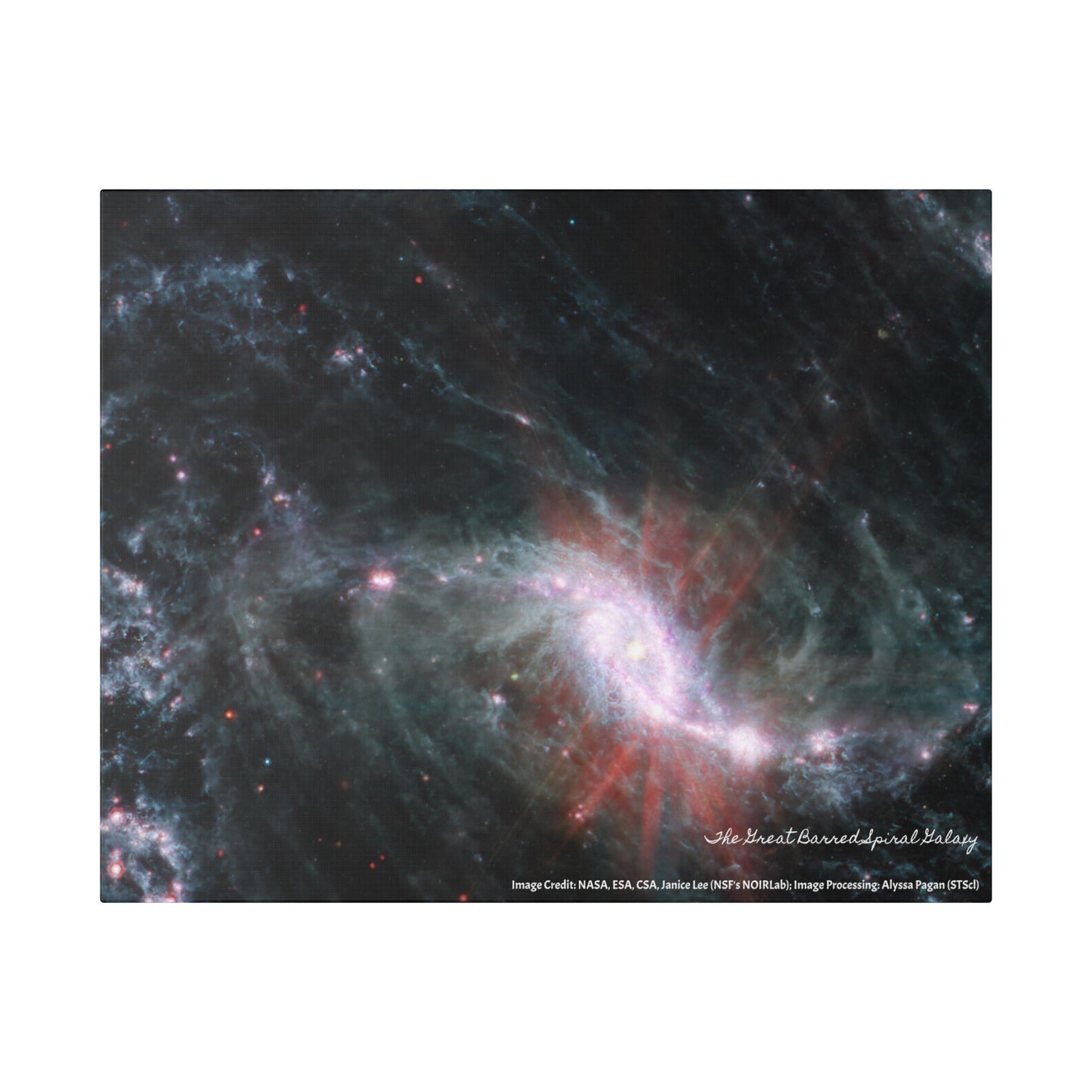 The Great Barred Spiral Galaxy, Canvas Wall Art