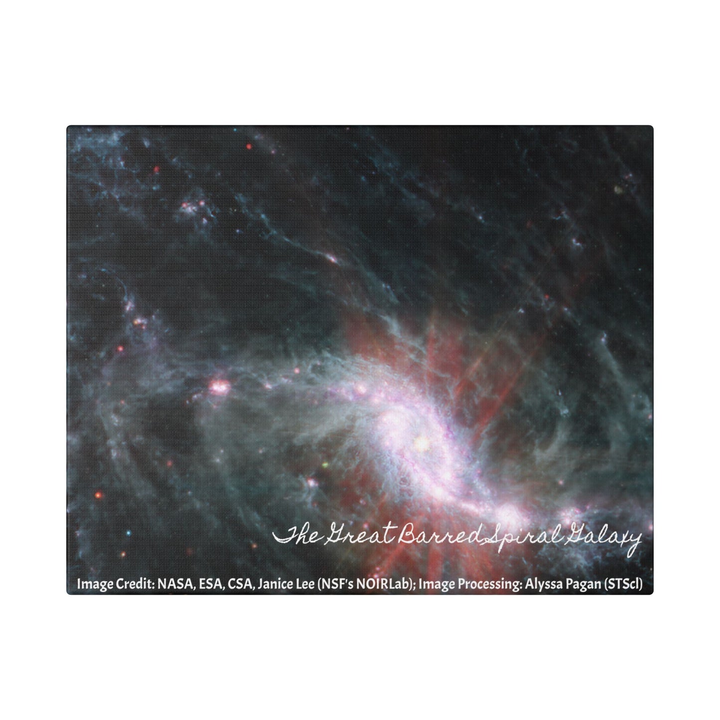 The Great Barred Spiral Galaxy, Canvas Wall Art