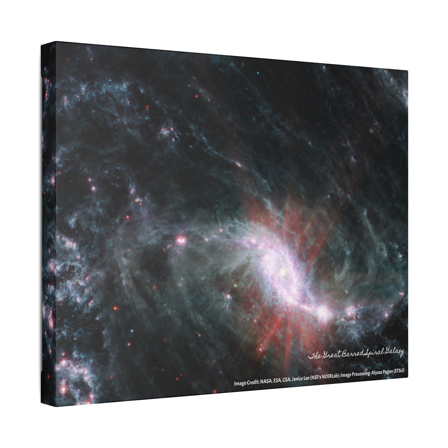 The Great Barred Spiral Galaxy, Canvas Wall Art