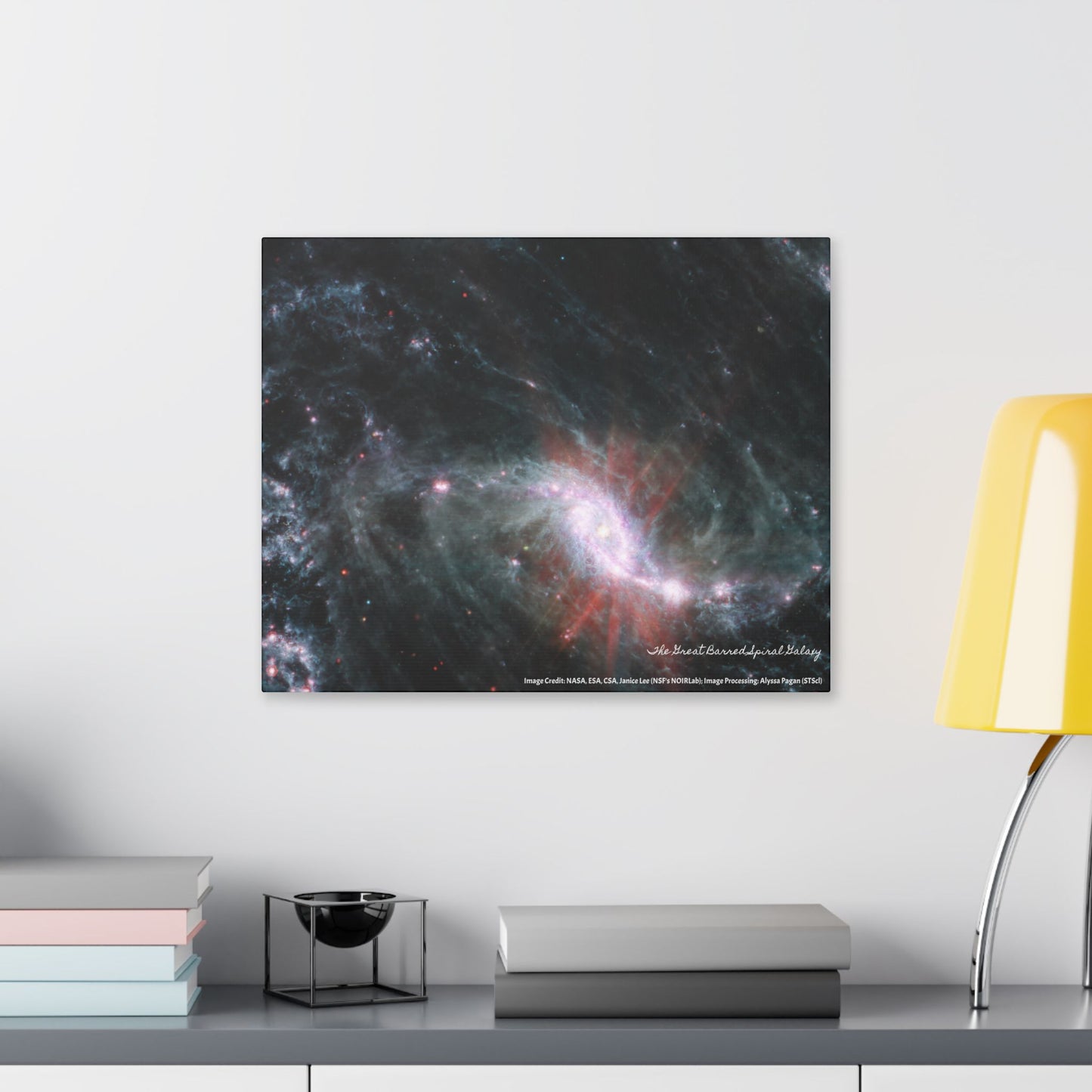 The Great Barred Spiral Galaxy, Canvas Wall Art