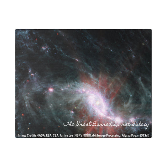 The Great Barred Spiral Galaxy, Canvas Wall Art